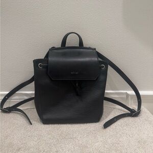 Matt & Nat Black Vegan Leather Mini Backpack